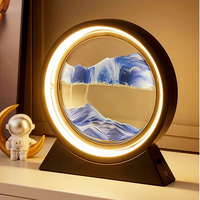 Popular Hot sell Hot New Colorful 360 Rotation Hourglass Quick Sand Bedside Table Light Remote Control USB Rechargeable LED 3D Q