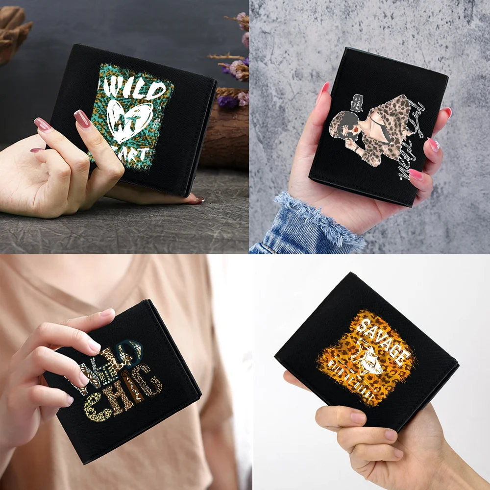 

Short Purse Coin Storage Pouch Id Card Holder Wallet Wild Printing Series High-quality Loose Change Organizer Pouch