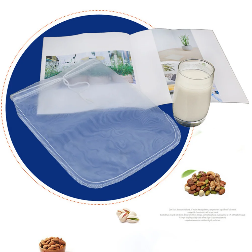 

Reusable Nut Milk Nylon Filter Bags Cheesecloth Food Strainer Bag Soy Milk Yogurt Juice Coffee 33x33cm Nylon Filter Bags