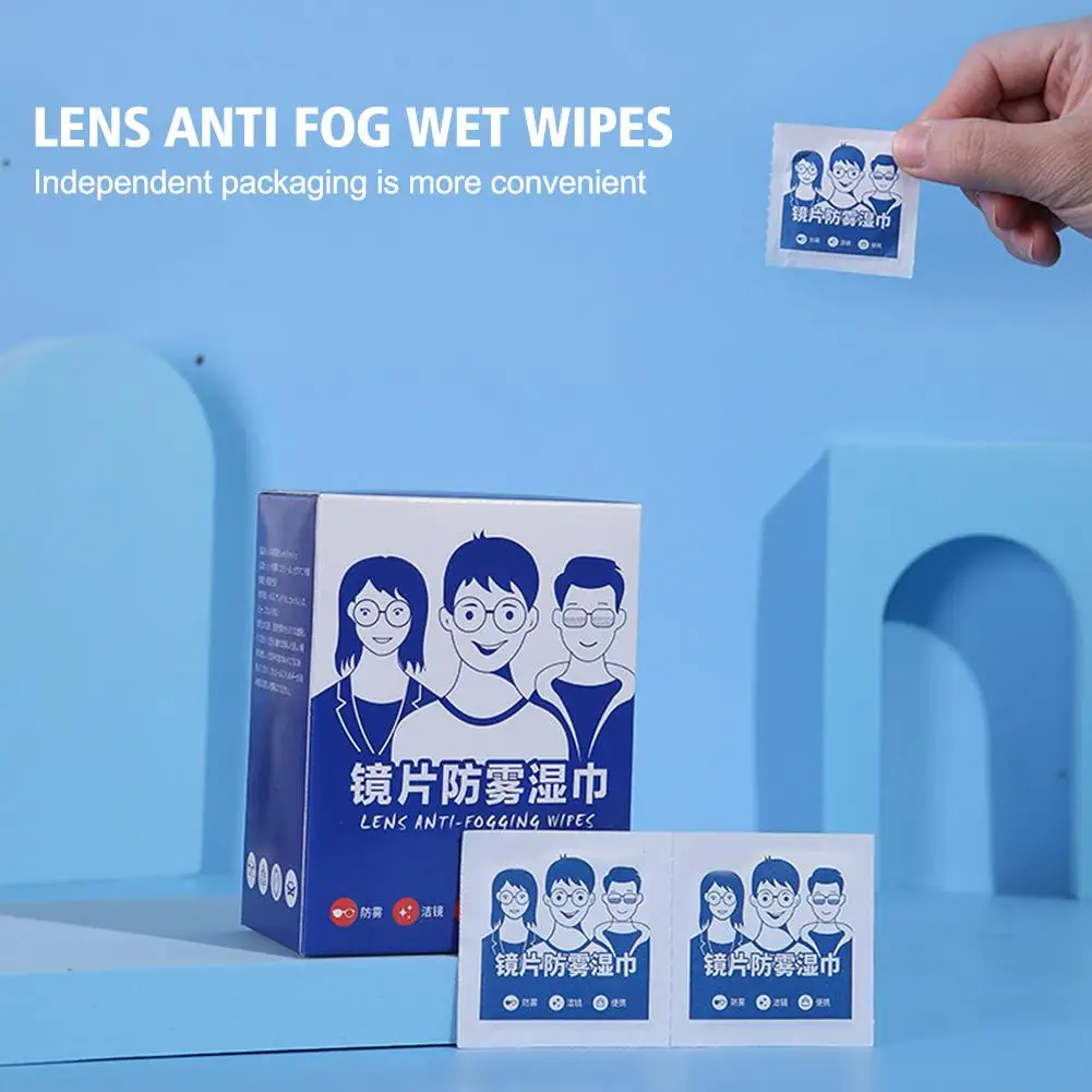 Long-lasting Anti-fog Wet Towel Disposable Glasses Paper Mobile Screen Glasses Cleaning Phone Lens S8L4