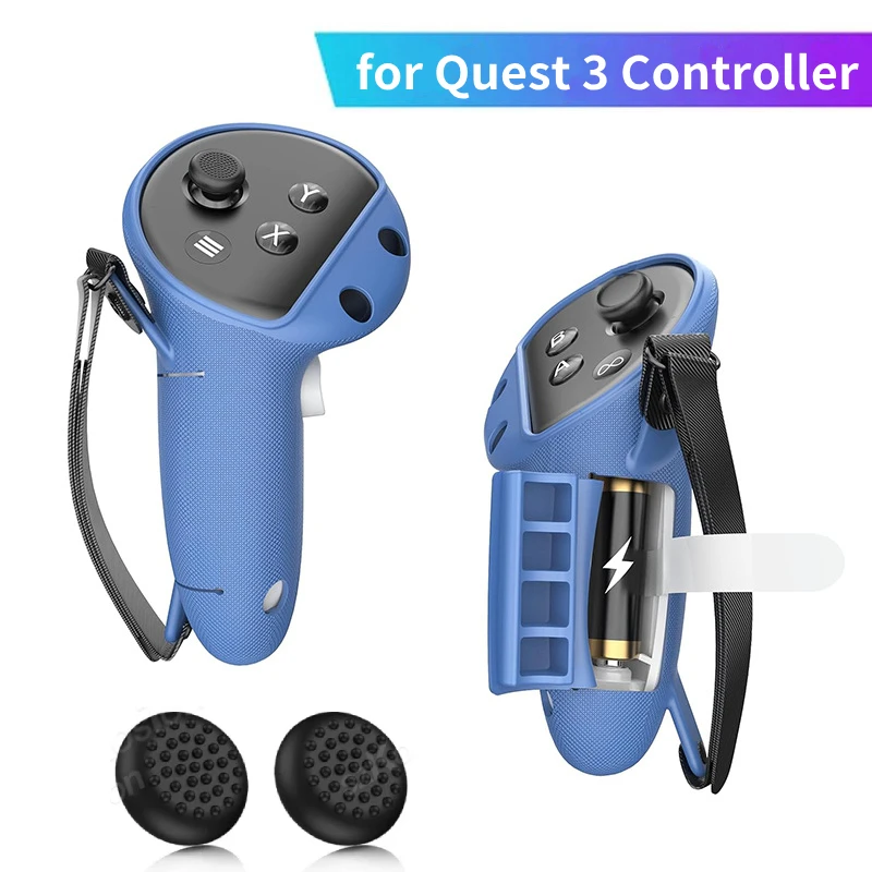 

Silicone Case for Meta Quest 3 Controller VR Handle Protective Cover with Battery Compartment Opening for Quest 3 Accessories