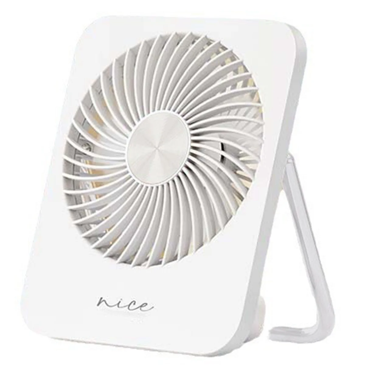 Outdoor Desktop Folding Mini Thin, , Silent, High Wind, Portable Wall-Mounted Small Fan White