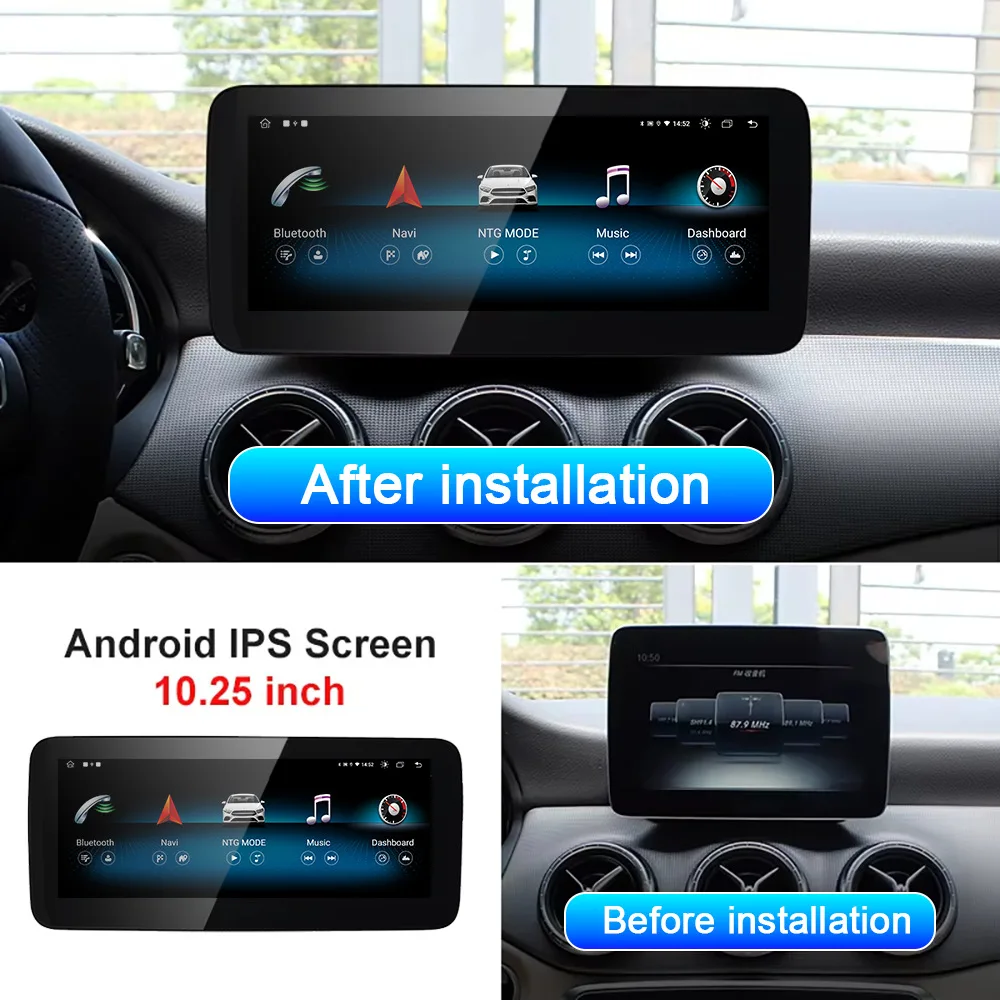 13-18 Android controle central carro multimídia host de navegação Bluetooth