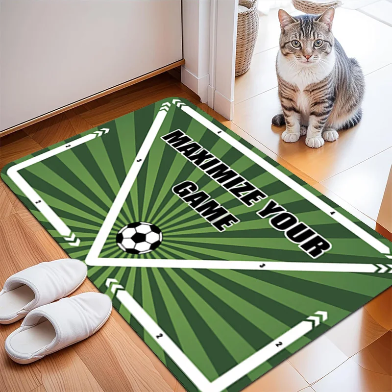 Funny Soccer Game Entrance Mat Doormat for Man Cave Sports Room Bathroom Mat Welcome Mat Football Fan Gift
