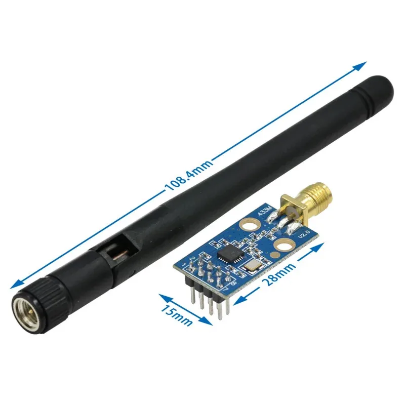 Modulo Wireless CC1101 con Antenna SMA, Ricetrasmettitore Wireless per Arduino 433M, Modulo Ricetrasmettitore Dati e Antenna (1-10 Pezzi)