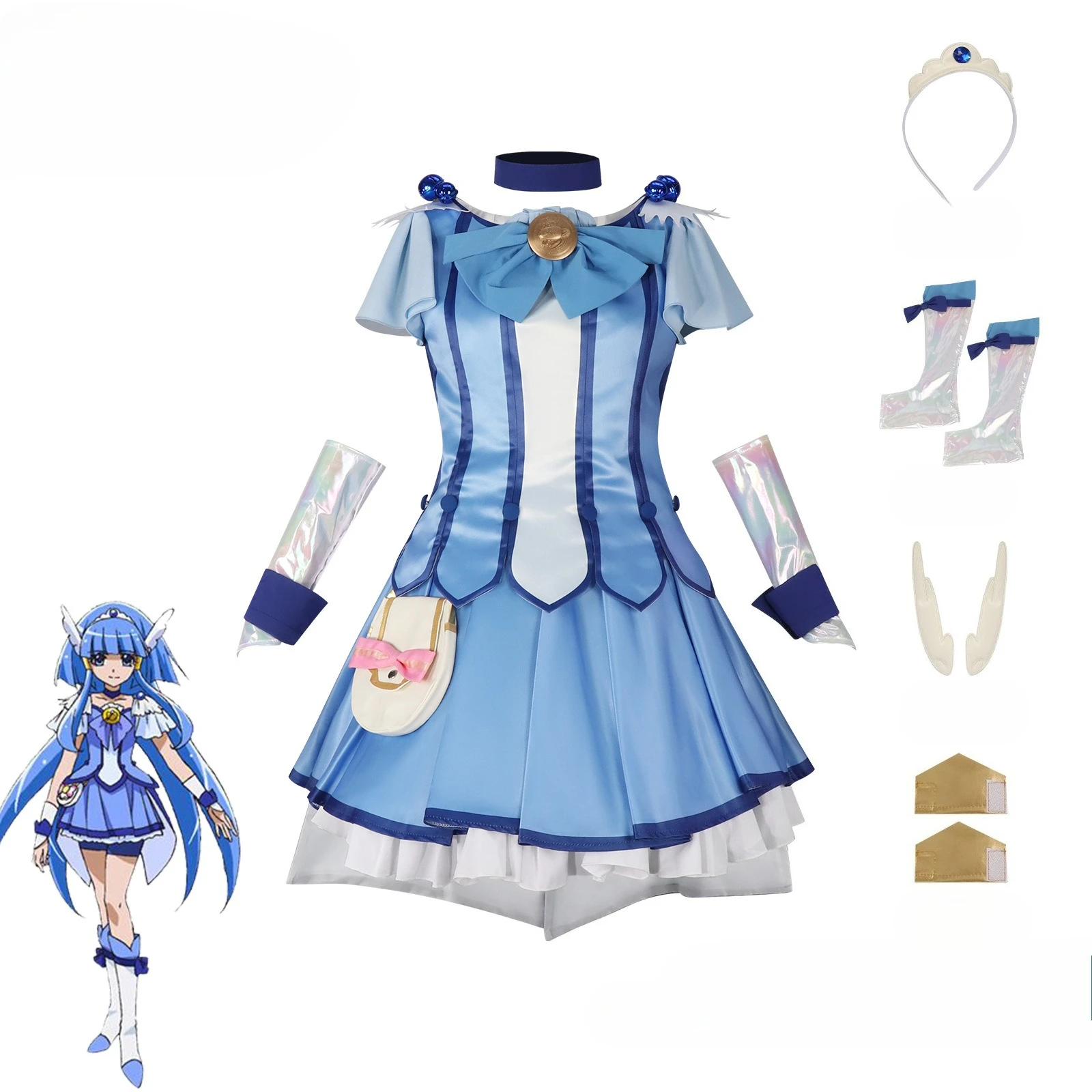 

Star Detective Precure Cure Beauty‌ Dress Cosplay Costume Anime Character Halloween Masquerade Performance Clothing for Adults
