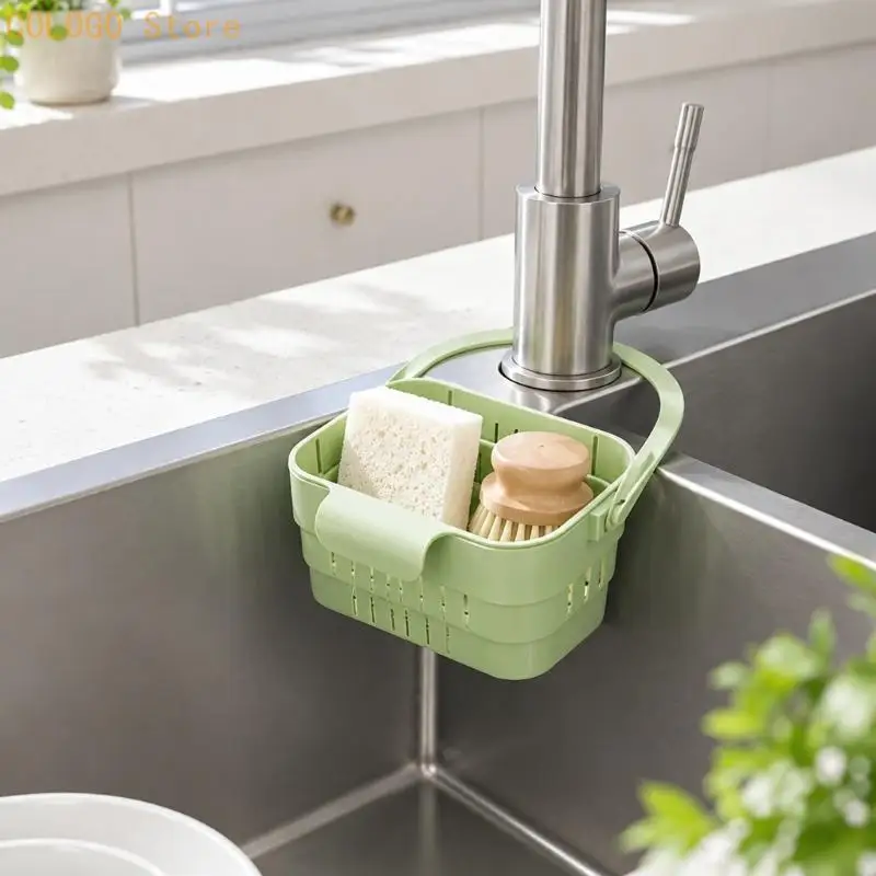 Sink Strainer Basket Catcher Hanging Sink Drain Basket for Produce Sponges D0LD