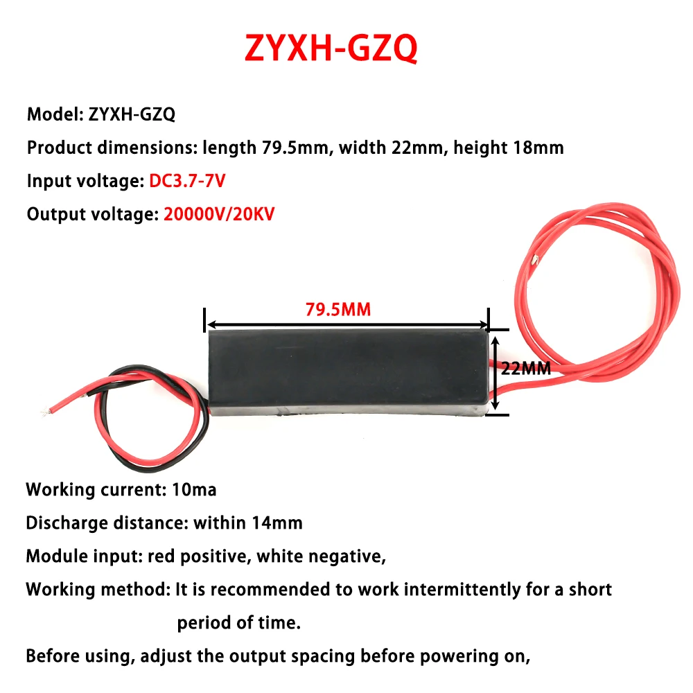 DC 3.7V-7V DC 6V-12V bis 20KV 700KV 800KV High Voltage Generator Boost Step Up Module Pulse Arc Generator Ignition Coil Module