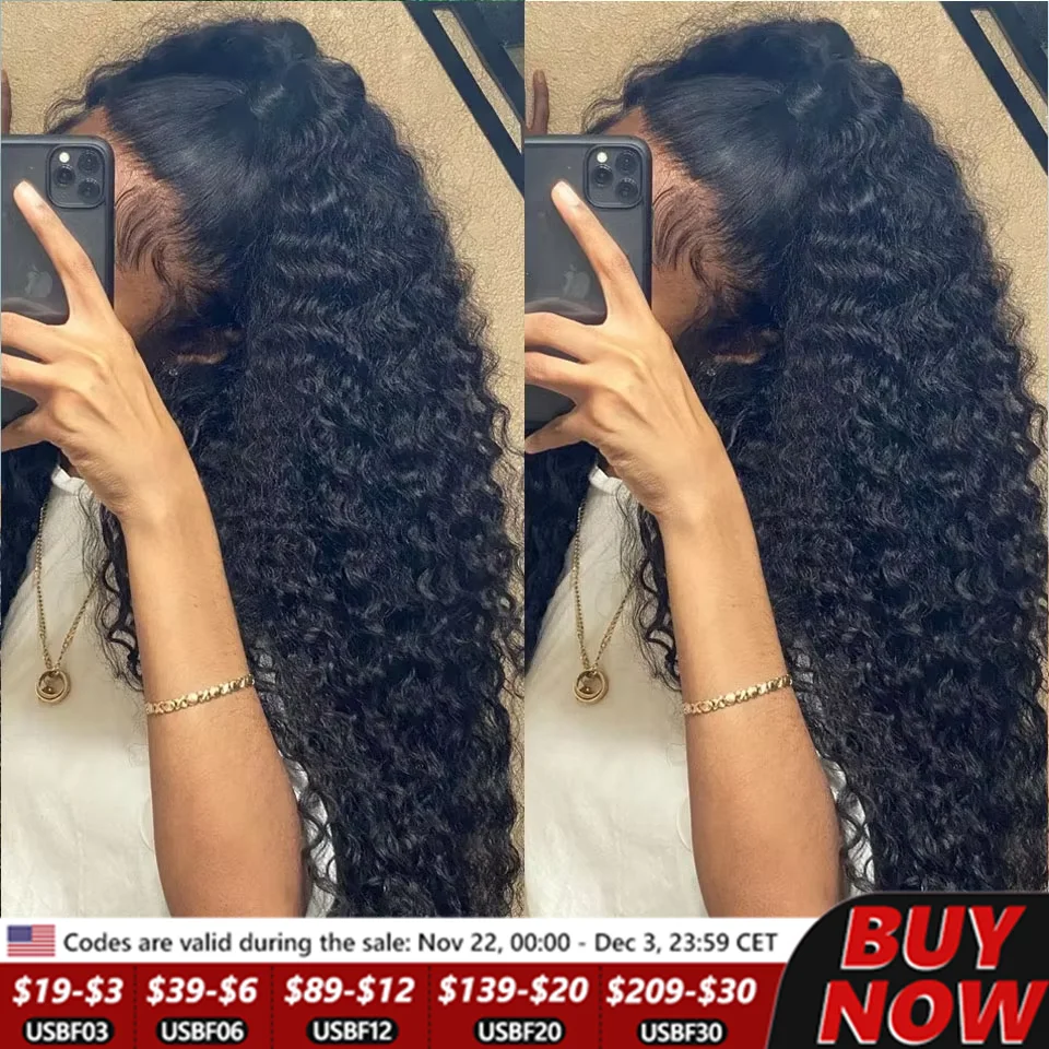 32 38inches Curly 13x4 13x6 Lace Front Human Hair Wigs For Women Brazilian Deep Wave Human Hair Lace Frontal Wig Pre Plucked