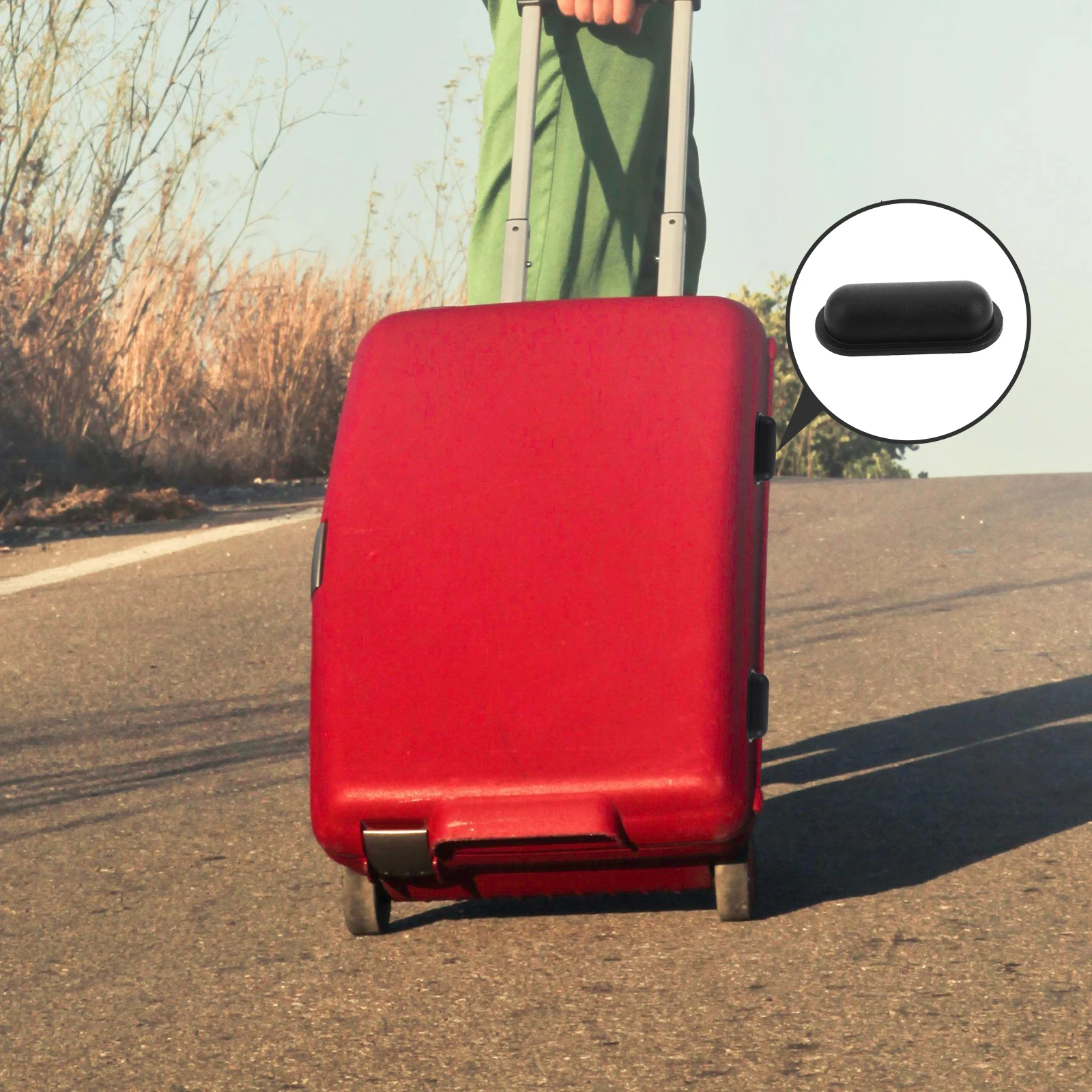 

20pcs Luggage Feet Replacement Plastic Trolley Case Accessories Black Bumper Pads Suitcase Bottom Protector Travel Case