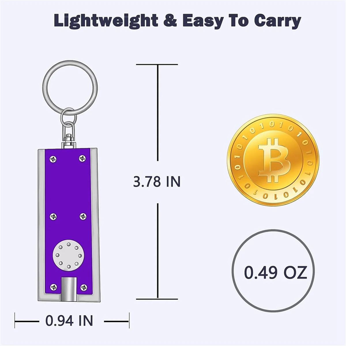 UV Keychain Flashlight, Compact Tiny Led Keychain Flashlight Set - 395nm Mini Black Lights (8 PCS)