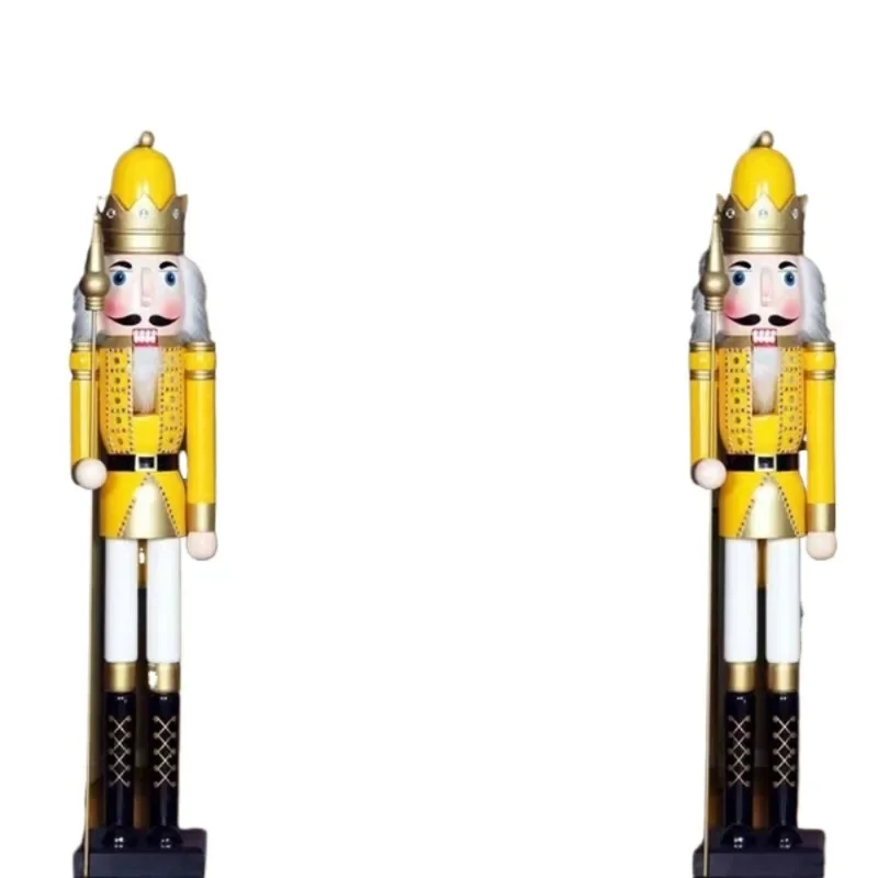 European nutcracker soldier ornament character puppet model, hotel shopping mall Christmas decoration welcome decoration