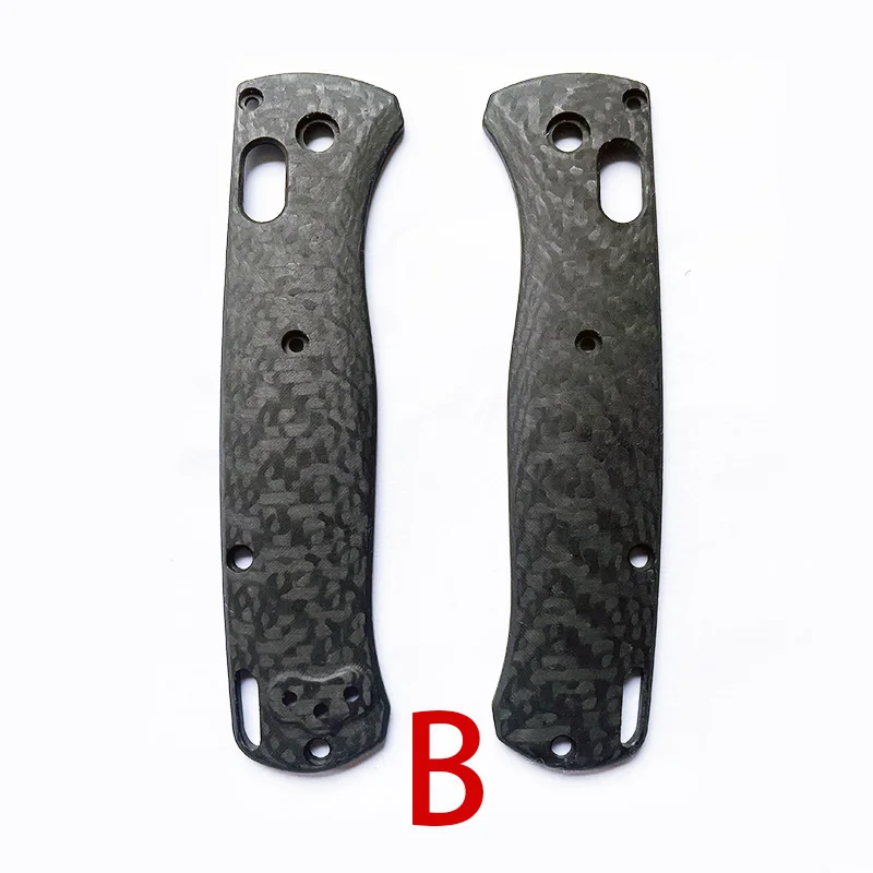 1 คู่เต็ม 3K คาร์บอนไฟเบอร์เครื่องชั่งน้ําหนัก Shank Handle Grips สําหรับ BM Bugout 535 มีดพับที่กําหนดเองจับวัสดุอุปกรณ์เสริม