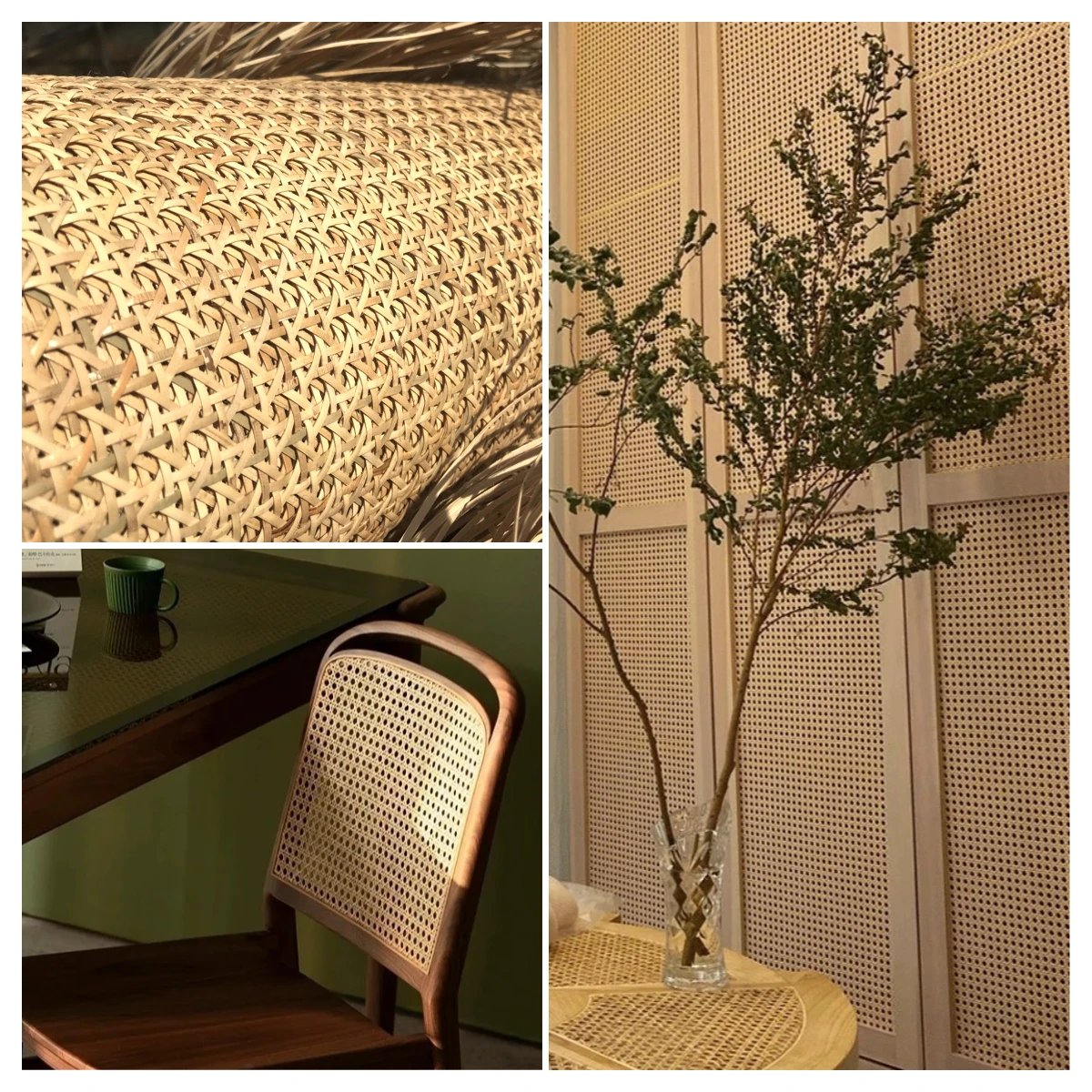 Natürliche 35–100 cm breite Rattan-Rolle, große Rohr-Gurtband-Rolle, Kannenmaterial, Rattan-Stoff, 5–5,5 m, Rattan-Rolle für Stuhl-DIY – Detail 4