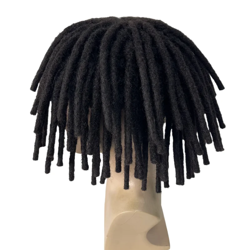 استبدال الشعر البشري الماليزي البكر 6 بوصة # 1b المجدل الأسود الذكور الباروكات وحدة الدانتيل الكامل للرجال السود #5