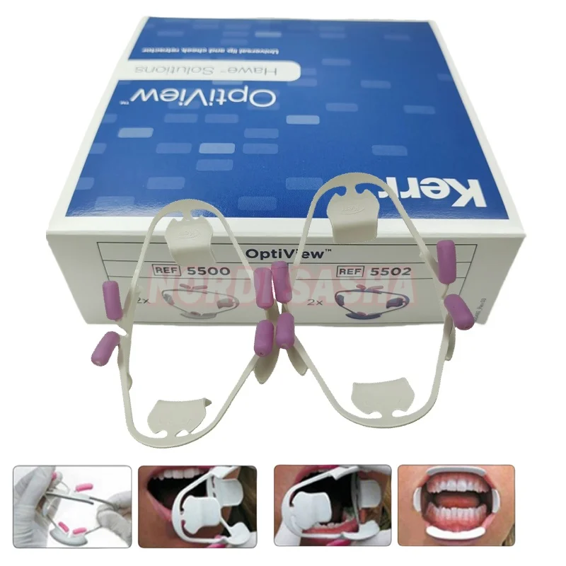 2 Pcs/Box Kerr Hawe Solutions OptiView Universal Lip and Cheek Retractor Standard Adult & Small for Kids Dentistry Materials