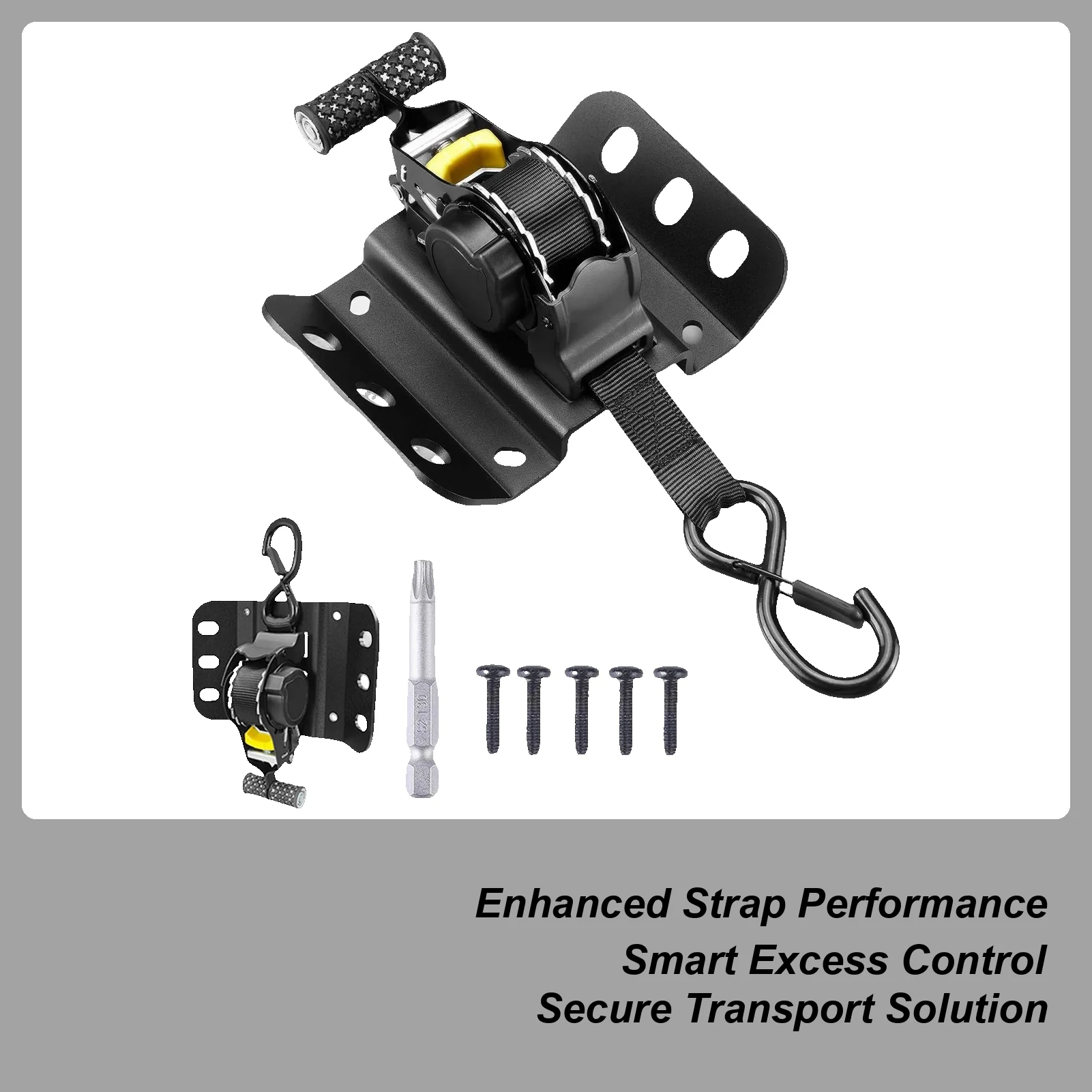 

Self-Retracting Ratchet Straps With Hooks, Automatic Tie Down Straps For Cargo Car motorcycle Bike Boat Kayak Trailer Transport