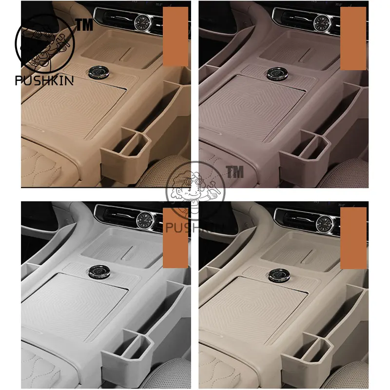 For AITO M9 2024 2025 Wireless Charging Silicone Pad Waterproof Anti-Slip Cup Pad Central Storage Dustproof Mat Accessories