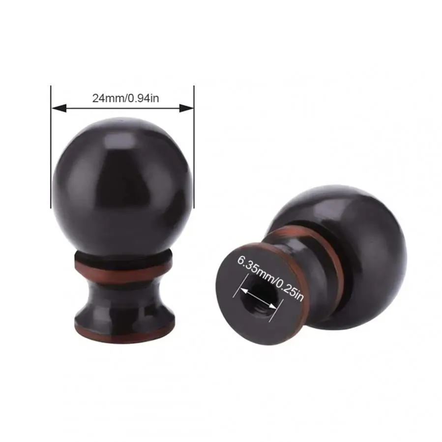 2pcs Lamp Finial Cap Knob Oil Rubbed Brown Steel Ball Knob Lamp Shade Finial Decoration Accessories for Lamp Shade Curtain