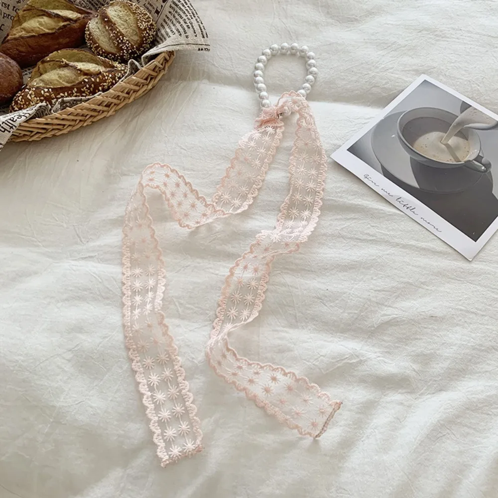 

Модная кружевная лента во французском стиле, веревка для волос, сетка, темперамент, милый шейный ремешок, держатель для хвоста, жемчужный круг для волос, свадьба