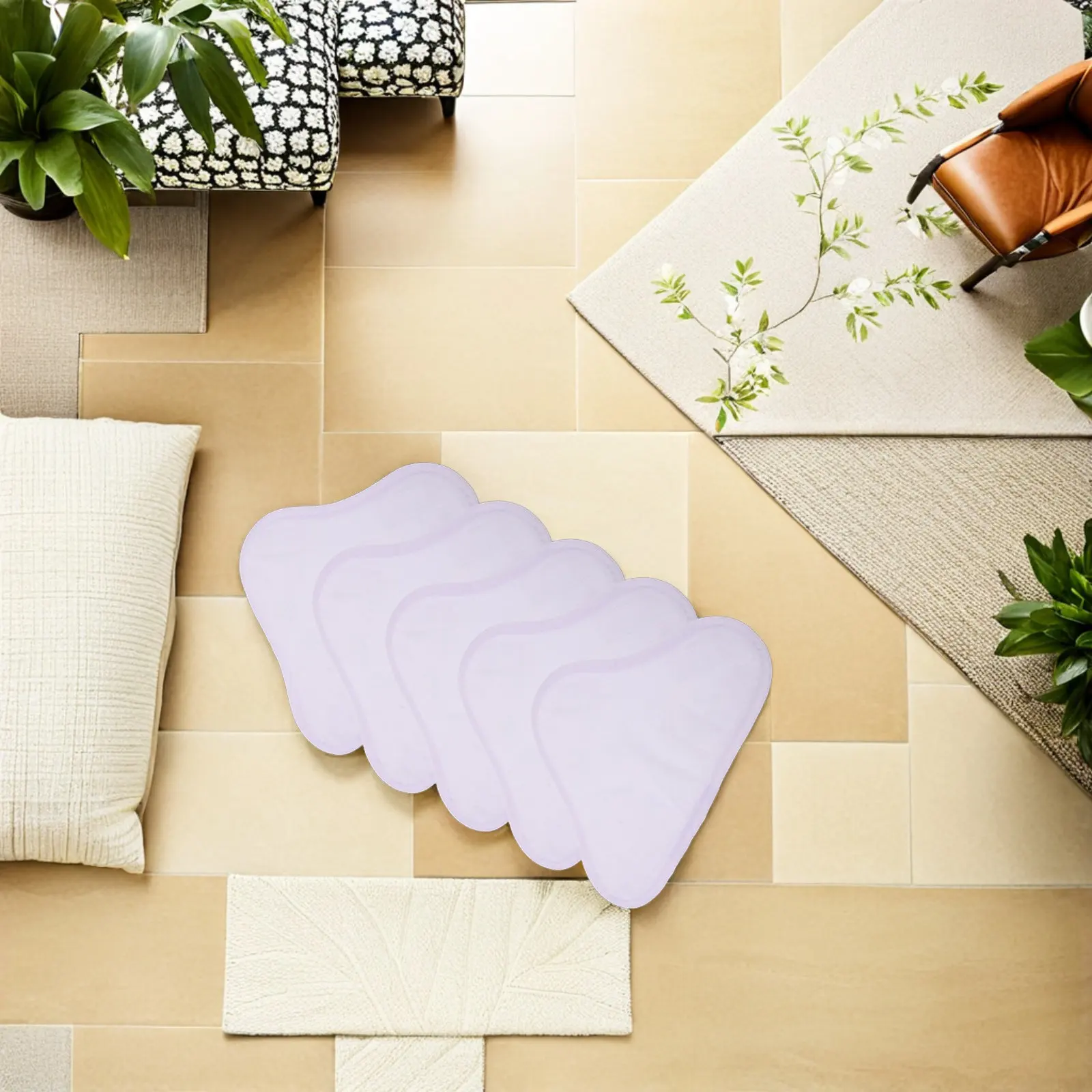 5pcs Triangle Steam Mop Pads Replacement – Washable, Reusable Heavy-Duty Cleaning Pads for Floor Steam Cleaners