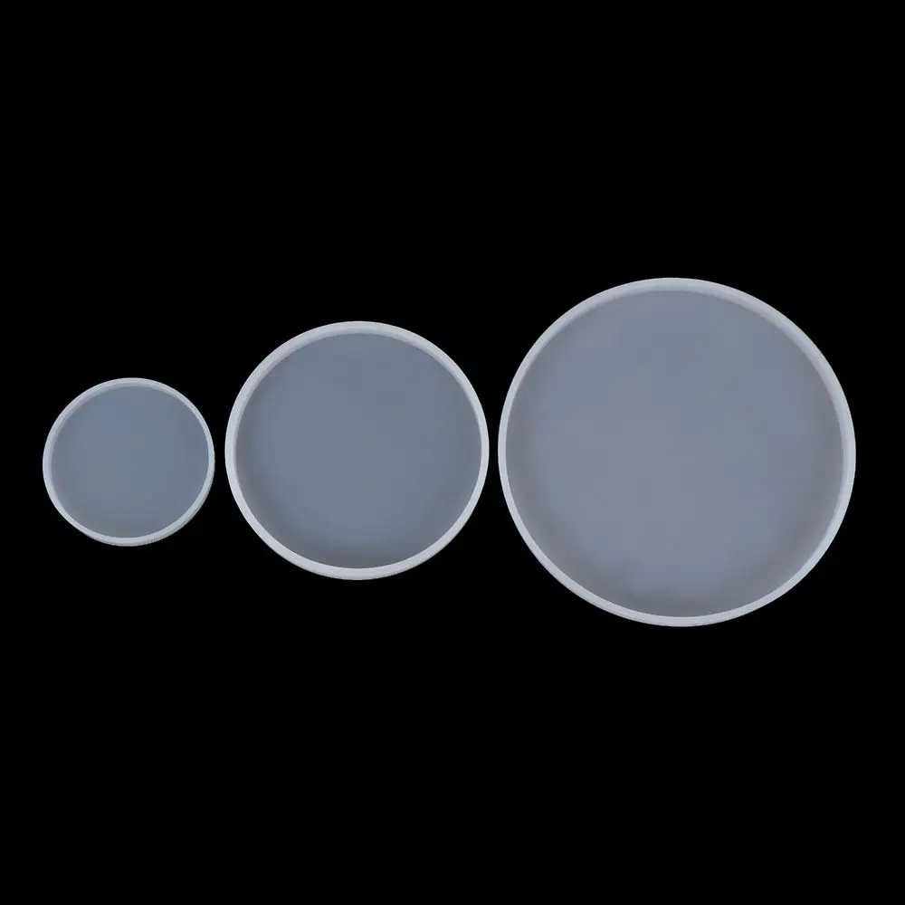 DIY Craft Cup Mad Pendant Agate Fluid Arts Coaster Mold Round Epoxy Resin Casting Molds Jewelry Making Mould