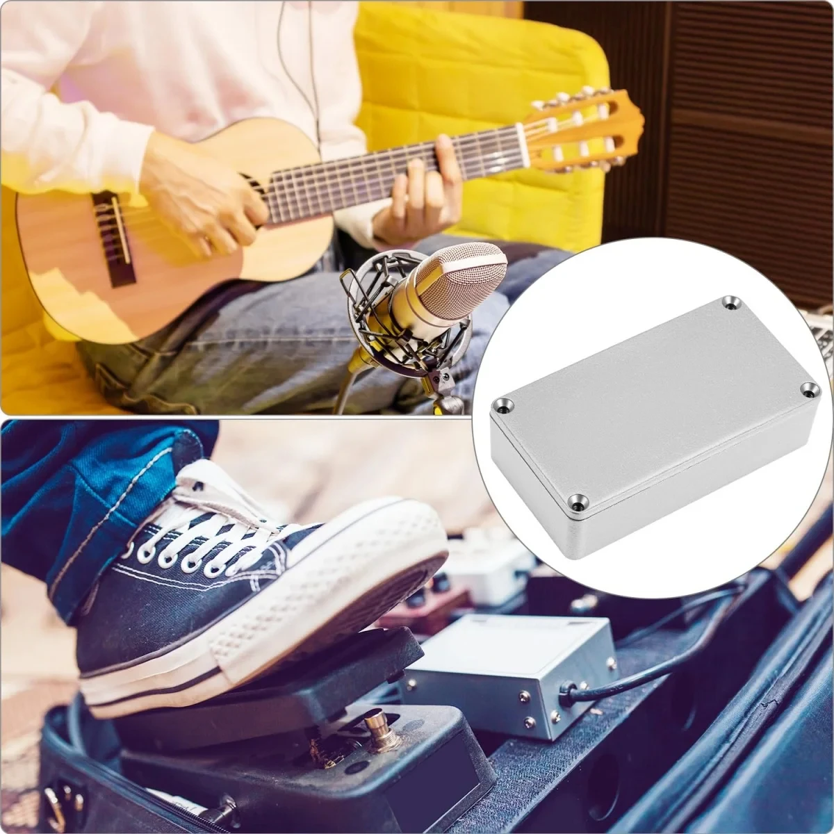 3 قطعة صندوق ستومب من الألومنيوم لدواسة تأثيرات الجيتار ذاتية الصنع - 12 مقاسًا (1590A/B/BB/C/D/DD/G/LB/XX/BB2/125B/1032L)