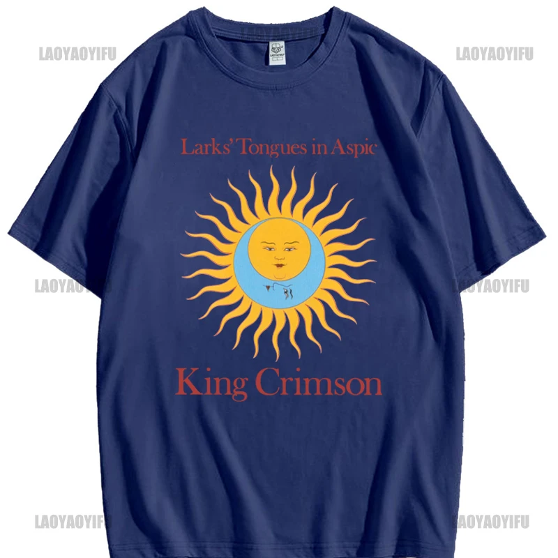 تي شيرت King Crimson Rock Music مطبوع عليه فرقة جرافيك تي شيرت قطني للرجال تي شيرت جديد تي شيرت نسائي