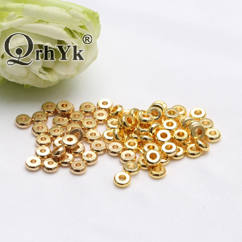 200PCS DIY Spacer Beads For Handmade Necklaces Bracelets Jewelry Making Flat Disc Beads Perfect For Crafting Projects
