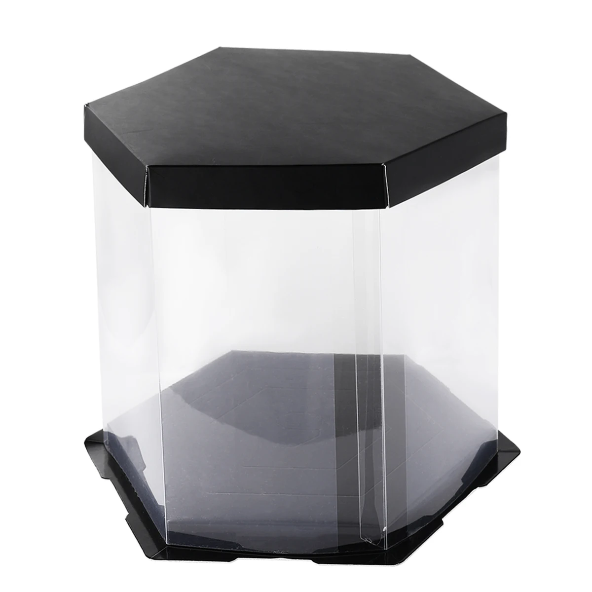 

1 pc Cake Packaging Gift Box Transparent Hexagonal Birthday Case Packing Paper Lid Lightweight Portable Storage Container