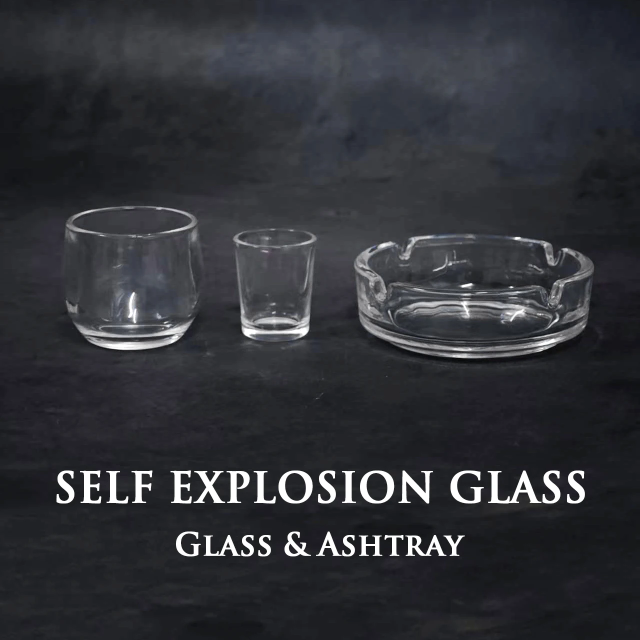 

Self Explosion Glass & Ashtray Magic Tricks Glass Breaking Magia Magician Accessories Stage Illusions Gimmicks Mentalism Props
