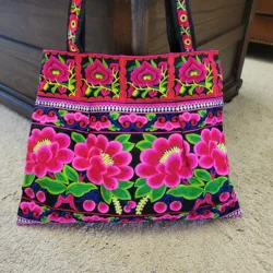 New Double-sided embroidery Ethnic bags Vintage large size canvas bag woman bag casual shoulder bags