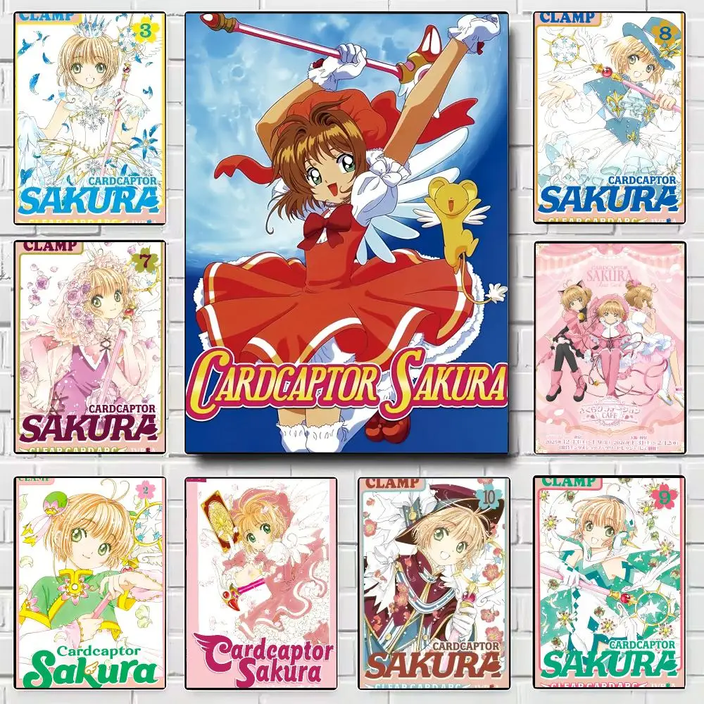 Anime Cardcaptor Sakura Poster Modern Wall Art for Bedroom Living Room Cafe Bar Aesthetic Home Decor Gift