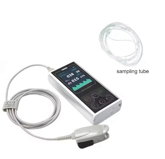 Moniteur capnographe portatif avec Instrument analytique clinique électrique EtCO2/RR/SPO2/PR pour les humains