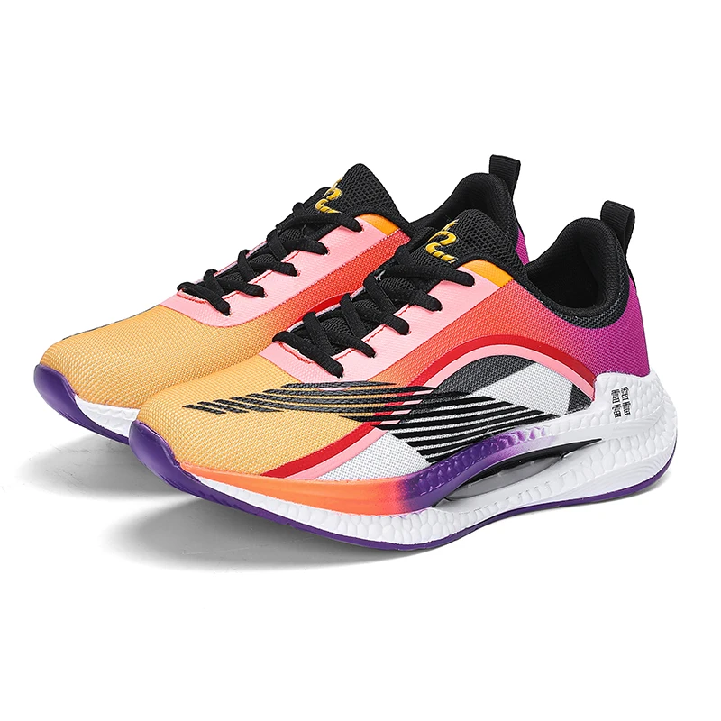 Men Light Sweat Wicking Flat Sneakers Plain Tone Soft Wrap Collar Shock Resistant Breath Mesh Surface Footwear