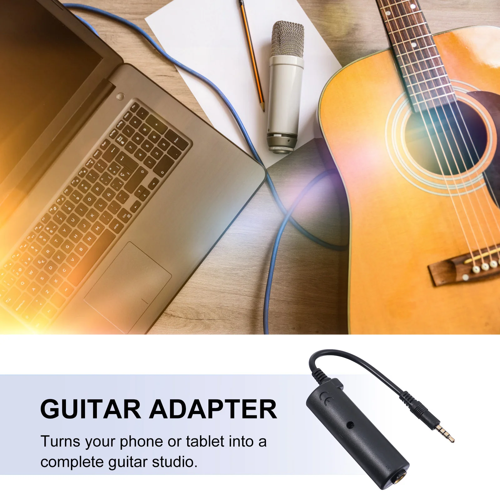 

Guitar Effects Interface Portable Electric Guitar To Smartphone Adapter Compact Audio Converter For Tablet Instrument Input Link