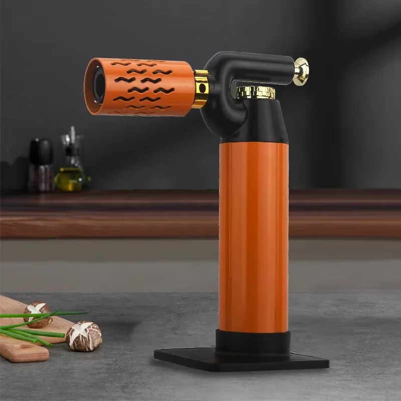 2026 HONEST Windproof Metal Inflatable Lighter Outdoor Baking Spray Gun Cigar Igniter High Temperature Welding Gun Ignition Tool