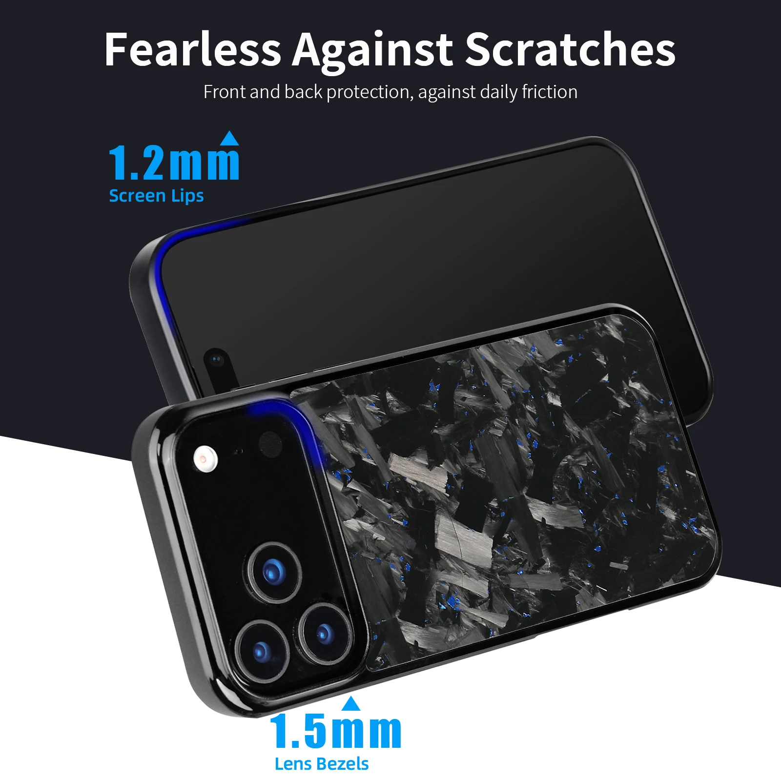 

100% углеродное волокно, глянцевый карбоновый чехол для телефона, чехол для iPhone 17 Air Pro/Pro Max, противоударный матовый бампер, чехол