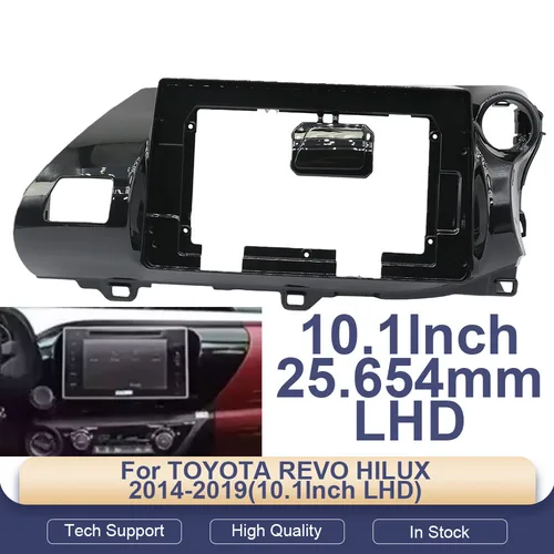 Marco de 10,1 pulgadas para TOYOTA REVO HILUX 2014-19 Radio de coche Fascia DVD tablero Kit de ajuste de reacondicionamiento placa de montaje de instalación bisel estéreo