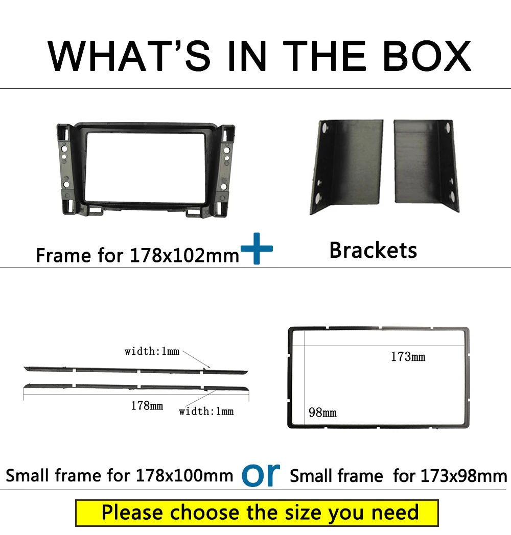 Car Radio Fascia for Chevrolet Sail 2010+ Double 2 Din DVD GPS Stereo Player Panel Dash Mount Install Trim Kit Refit Frame Bezel 6