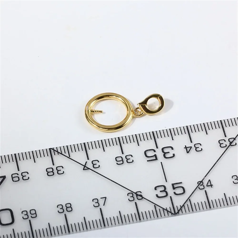 S925 Sterling Silver Pearl Pendant Setting, DIY Empty Bezel Cup Jewelry Supplies for Craft Making, Hollow Prong Pendant Findings