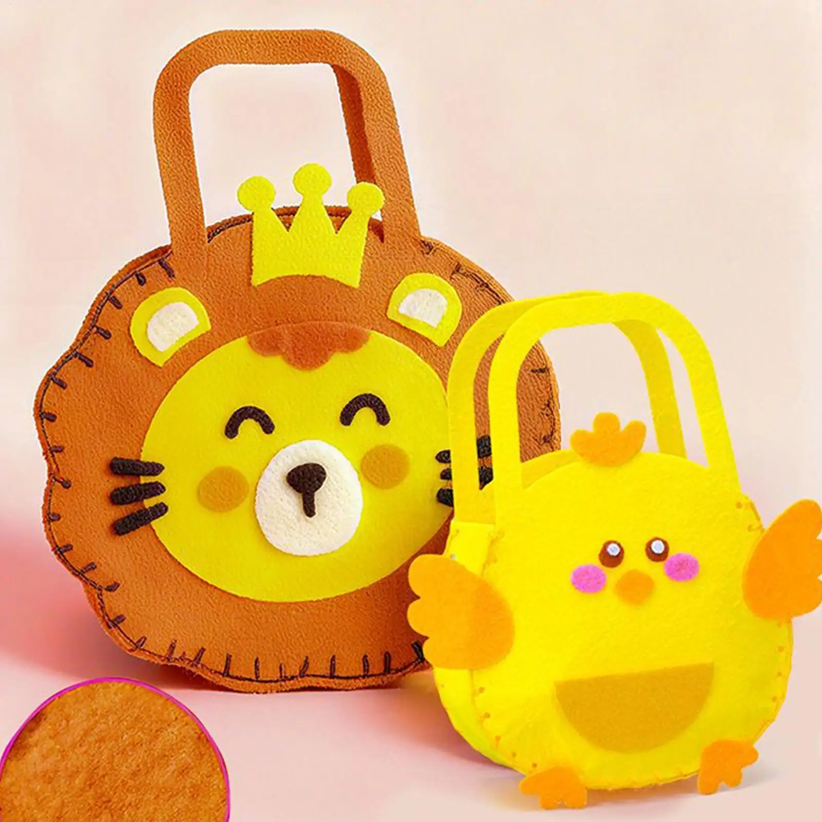 Kit de bolsa de costura diy para iniciantes, conjunto de artesanato, projeto educacional para crianças, amantes de artesanato, sala de aula