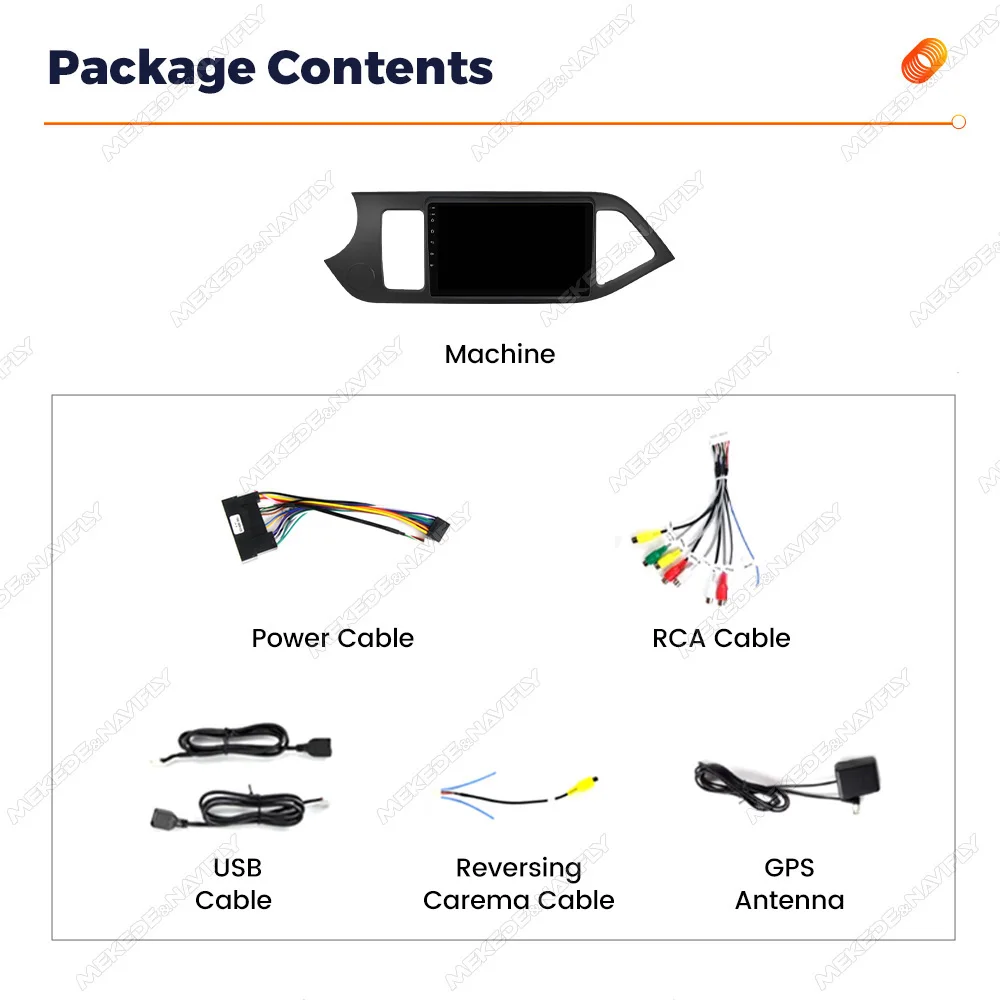 أندرويد 14 راديو السيارة مسجل DVR شاشة كاميرا الرؤية الخلفية لكيا بيكانتو صباح 2011-2017 اللاسلكية CarPlay Autoradio GPS Navi #6