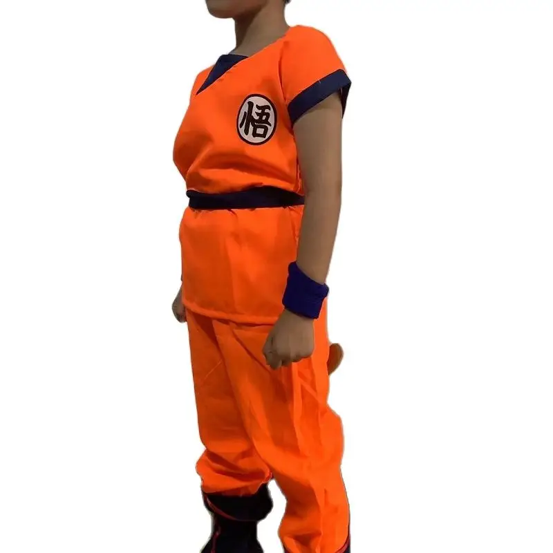 Kids Anime Z Son Goku Cosplay Costume Boy Carnival Party Suit goku Sun Fancy Dress New Year Vest Belt Wrister Halloween Dress Up