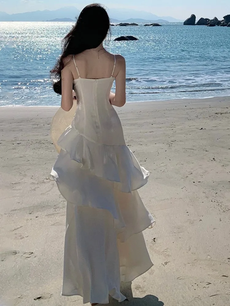 elegant bodycon wedding dress Ivory Bateau Neck Bodycon Satin Wedding Dress with Split main image 1