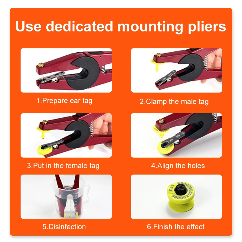 Sample H3 Chip UHF RFID Animal Electronic Ear Tags UHF Sheep Animal 52*18MM Animal Ear Tags