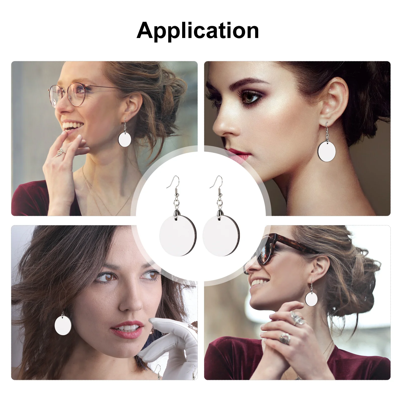 

10pcs 10 Pairs Round Earring Charms For Diy Jewelry Making Handmade Ear Pendant Lightweight Safe Long-Lasting Ear Jewelry Set