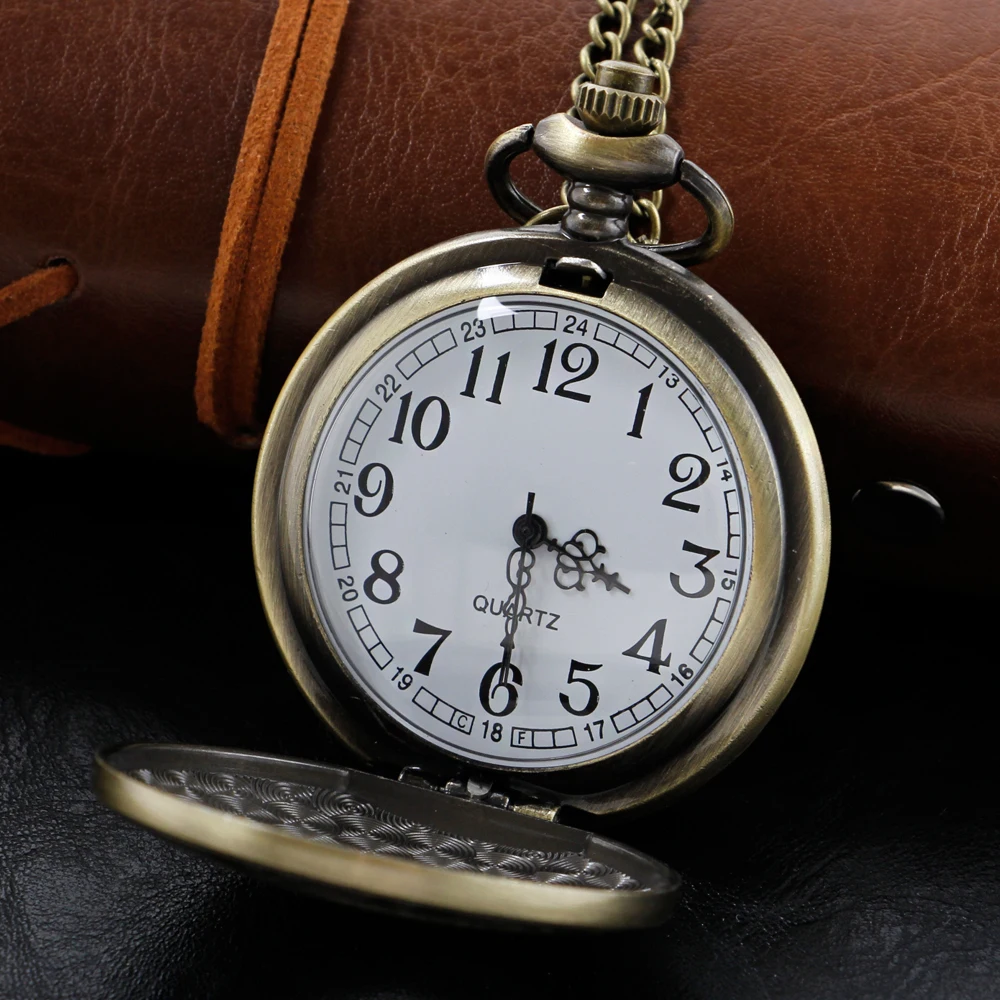 Vintage Bronze Roman Digital Quartz Pocket Watch High Quality Unisex Necklace Chronograph Pendant Mens Mens Pocket Watch Renoj