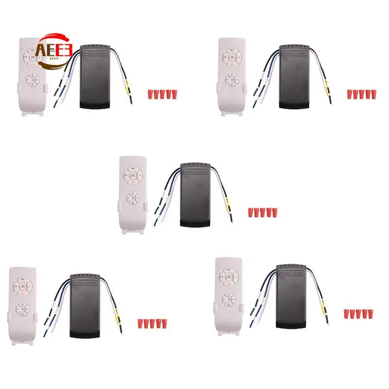 

AEE3-5X Universal Ceiling Fan Lamp Remote Control Kit AC 220V Timing Setting Switch Adjuste Wind Speed Transmitter Receiver