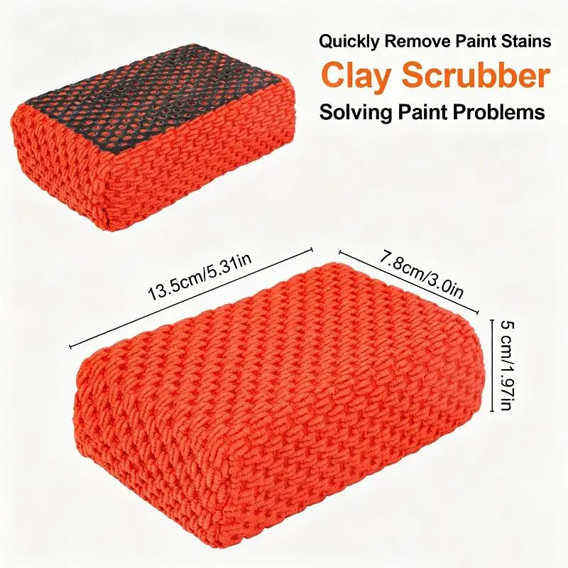 [MS]1/2Pcs Car Clay Bar Sponge Microfiber Auto Paint Sludge Mud Cleaner Detailing Tool